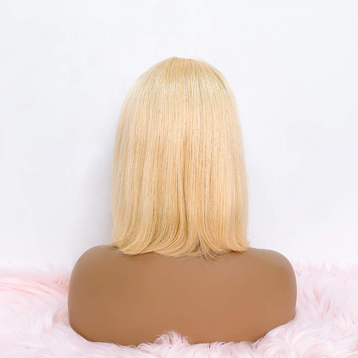 4"x4" Lace Front #613 Straight Bob Wig 150% Density - Image 2