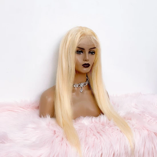 4"x4" Upgrade Lace Front #613 Straight Wig 150% Density (16-24" inch) - Image 5