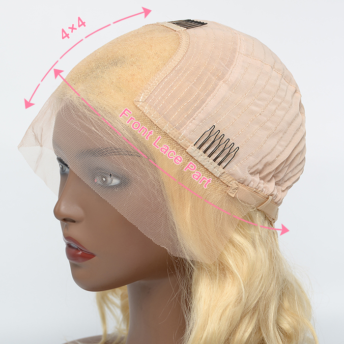 4"x4" Lace Front #613 Straight Bob Wig 150% Density - Image 3